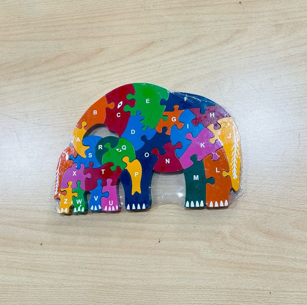 Wooden Kids Alphabet Jigsaw Puzzle Handmade