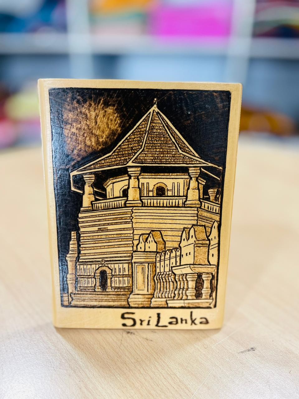 Sri Dalada Maligawa Wooden Burn Art